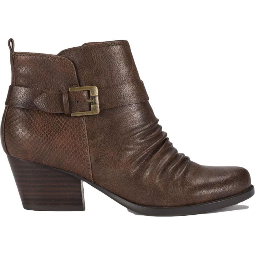 Baretraps Womens Rebel Brown Faux Leather Block Heel Shooties Shoes New_2